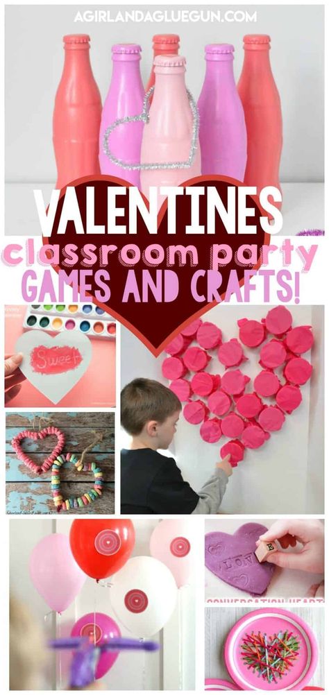 Valentines Classroom Activities, 2nd Grade Valentines Party Ideas, Valentine’s Day Games For Classroom, Classroom Valentines Party Games, Crafts For Classroom, Prek Valentines, Valentines Kids Games, Valentines Event, Classroom Valentines Party