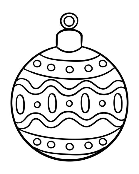 Free Paper Ornament Templates, Christmas Bauble Colouring Page, Wreath Printable Free Templates, Christmas Ornaments Silhouette, Printable Christmas Tree Ornaments, Christmas Bauble Template, Christmas Baubles Colouring Pages, Ornament Coloring Sheet, Christmas Ornament Cutouts Printable