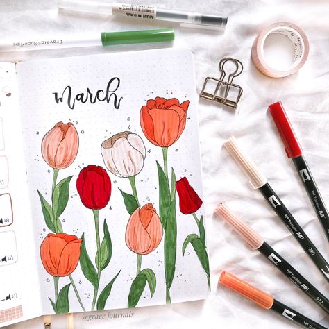 Bujo
Bullet journal 
Agenda
Cover page
Planner
Notebook 
Doodle
Tulip illustration March Bujo Theme Ideas, Tulip Mood Tracker, Tulip Bujo Theme, April Reading Journal, Tulip Bullet Journal Theme, March Bulletin Journal Ideas, March Bujo Ideas, Boulet Journal March, Tulip Bullet Journal