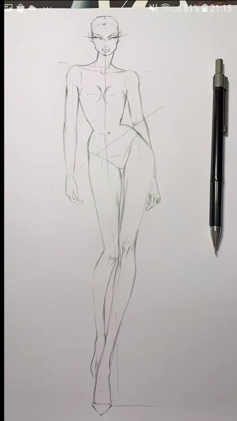 High Fashion Design Sketches, Modeling Poses Drawing, How To Draw Croquis, How To Draw A Model, High Fashion Drawing, Fashion Designing For Beginners, Drawing Models Poses, Model Art Drawing, Fashion Poses Sketch