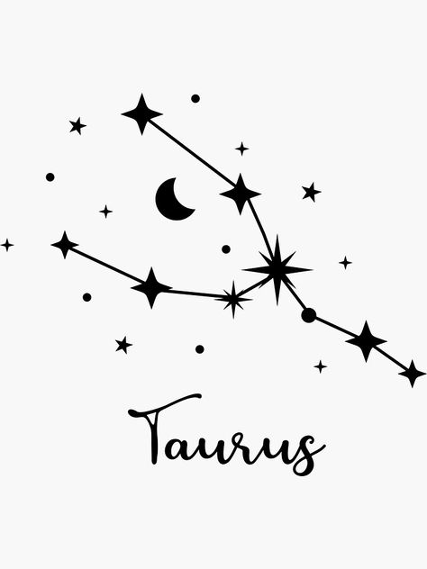 Taurus Constellation Nails, Taurus Sign Symbols, Taurus Tattoo Stars, Horoscope Tattoos Taurus, Constellation Tattoo Taurus, Taurus Sign Art, Taurus Moon Tattoo, Taurus Star Tattoo, Taurus Star Sign Tattoo