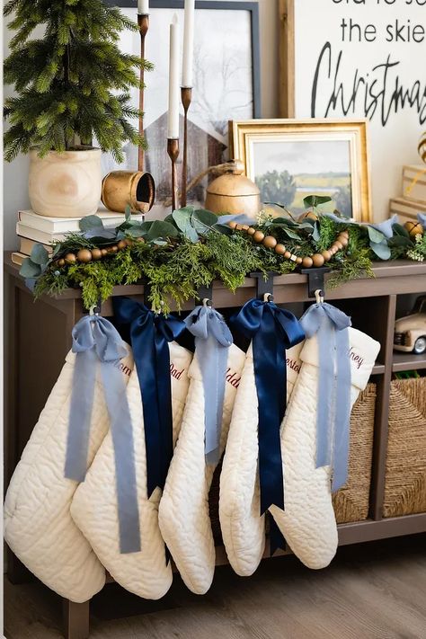 Chinoiserie Christmas, Blue Christmas Decor, Holiday Mantel, Blue Christmas Tree, Christmas Decor Inspiration, Christmas Tablescape, White Christmas Decor, Christmas Inspo, Coastal Christmas