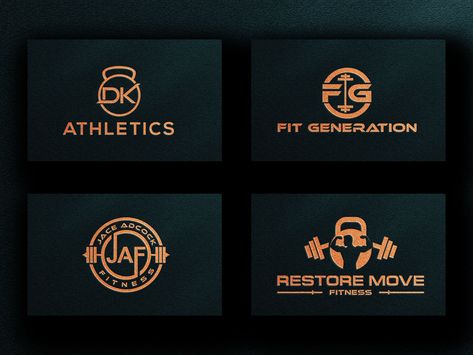 Fitness Logo Ideas Personal Trainer, Personal Training Logo Design, Fitness Logo Design Symbols, Personal Training Branding, Workout Logo Design, Gym Logo Ideas, Fitness Logo Design Personal Trainer, Gym Branding Design, Gym Logo Design Ideas