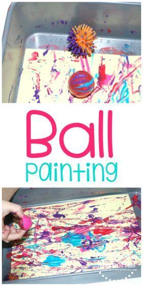 Ball Theme Art Preschool, Ball Painting, Activity For Toddlers, Lab Activities, Art Activities For Toddlers, Sensory Activities Toddlers, Sensory Art, Childcare Activities, Painting Activities