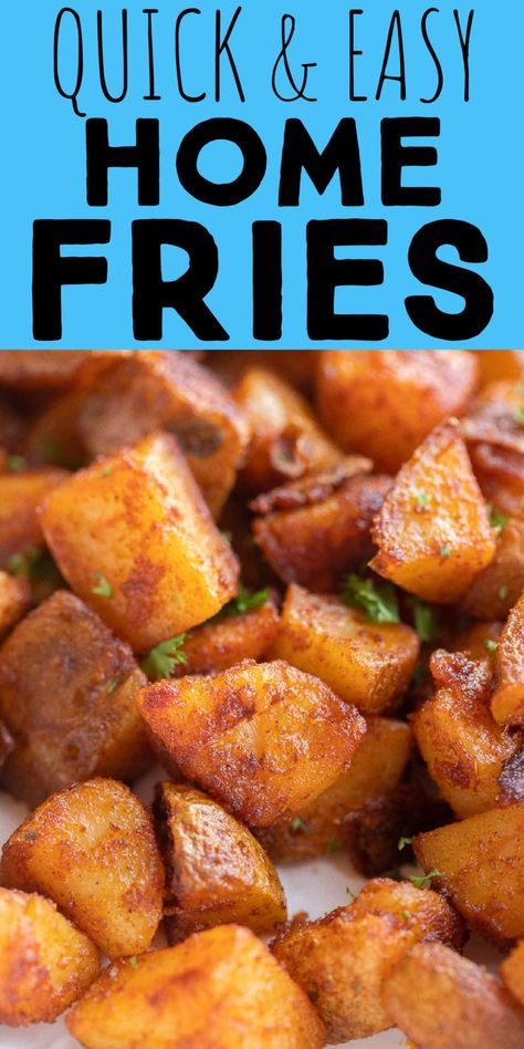 Breakfast Scramble Healthy, Home Fries On Blackstone Griddle, Homefries In The Air Fryer, Quick Home Fries Easy Recipes, Easy Home Fries Breakfast, Home Fries Breakfast Air Fryer, Skillet Home Fries, Eggs Up Grill Home Fries, Home Fry Seasoning