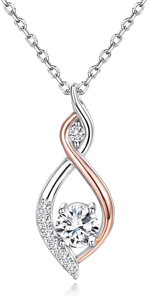 Necklace Infinity, Diamond Pendants Designs, Diamond Pendant Sets, Gold Chain Design, Amazon Link, Diamond Jewelry Designs, Women's Jewelry And Accessories, A Necklace, Traditional Jewelry