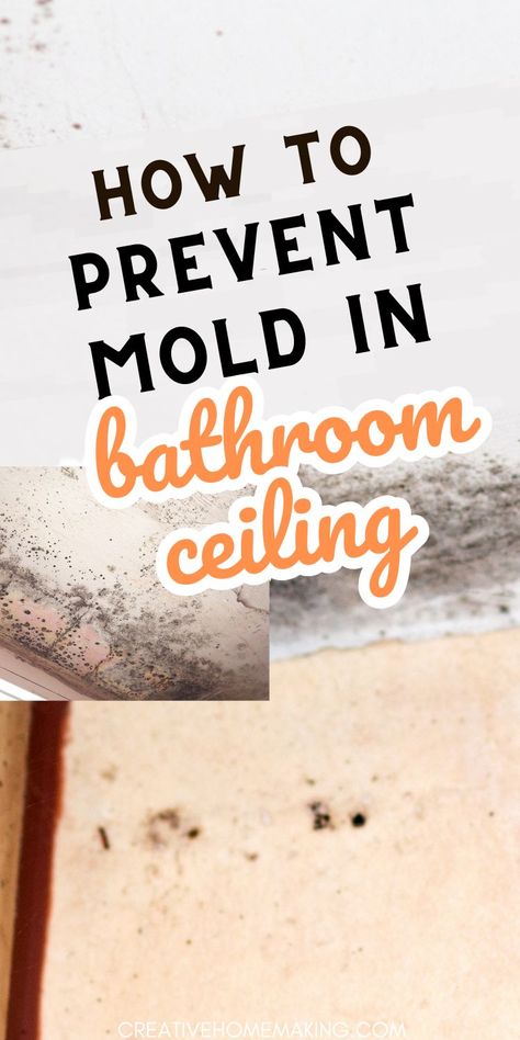 Don't let mold ruin your bathroom's appearance and air quality! Check out our expert advice on preventing mold in your bathroom ceiling. Follow these tips and enjoy a clean and healthy bathroom environment. Removing Mold From Bathroom Ceiling, Bathroom Molding Ceiling, Kill Mold In Bathroom, How To Prevent Mold In Bathroom, Mold Proof Bathroom, Prevent Mold In Bathroom, Bathroom Ceiling Mold Removal, How To Kill Mold In Bathroom, Remove Mold From Ceiling Bathroom