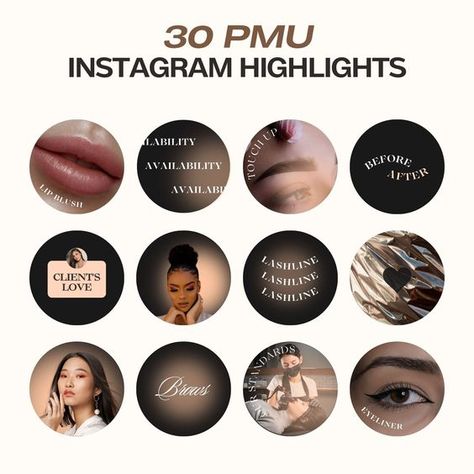 Cover Designs for Instagram Stories Makeup Artist Instagram Highlight Covers, Cosmetologist Instagram Highlights, Pmu Instagram Highlight Covers, Pmu Highlight Cover, Permanent Makeup Social Media, Makeup Icon Instagram Highlight, Makeup Artist Content Ideas, Permanent Makeup Logo, Artist Instagram Story