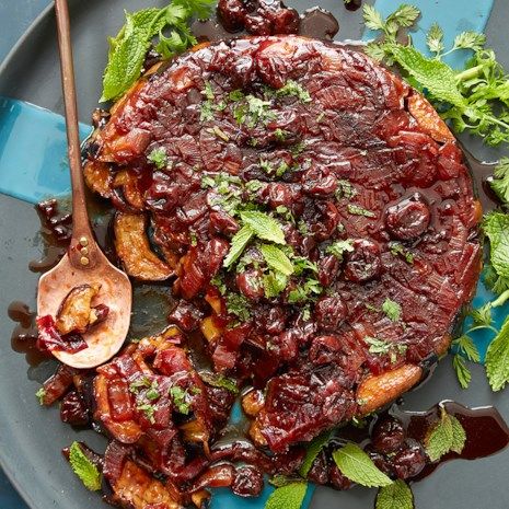 Middle Eastern Mezze Recipes - EatingWell Pickled Cherries, Sautéed Onions, Balsamic Onions, Tart Cherry Juice, Roasted Eggplant, Pomegranate Molasses, Roasted Meat, Eggplant Recipes, Middle Eastern Recipes