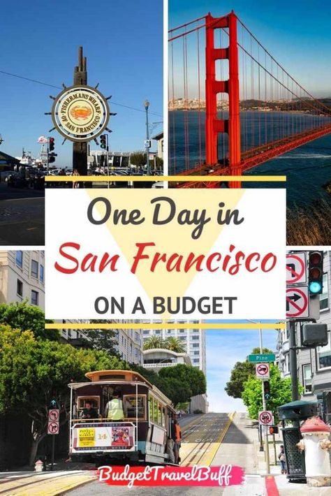 Looking for the ultimate itinerary to visit San Francisco in one day? Check out this San Francisco travel guide that includes a perfect San Francisco itinerary for 1 day, cheap and free things to do, where to stay on a budget, finding cheap food, San Francisco travel cost for 24 hours and travel tips. #sanfrancisco #sanfranciscoonabudget #sanfranciscoitinerary #onedayinsanfrancisco San Francisco Things To Do In, Usa Vacations, Day In San Francisco, San Francisco Itinerary, Places In San Francisco, San Francisco Travel Guide, To Do In San Francisco, Visit San Francisco, Travel California