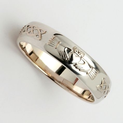 Claddagh Wedding Ring, Claddagh Ring Wedding Band, Claddagh Wedding Bands, Wedding Claddagh Rings, Claddagh Ring Men, Mens Claddagh Wedding Band, Menss Claddagh Ring, Irish Wedding Rings Claddagh Mens, White Gold Claddagh Ring