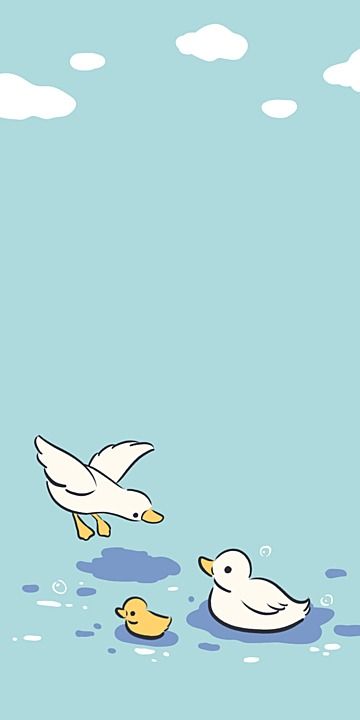 Duck Illustration, Duck Drawing, Duck Wallpaper, Cute Ducklings, Duck Cartoon, Duck Art, Preppy Wallpaper, Cute Simple Wallpapers, Wallpaper Image