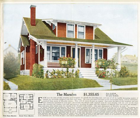 Craftsman Bungalow Exterior, Sears Kit Homes, Craftsman Style Bungalow, Bungalow Exterior, Cottages And Bungalows, Vintage House Plans, Arts And Crafts House, Lincoln Nebraska, Old Houses For Sale