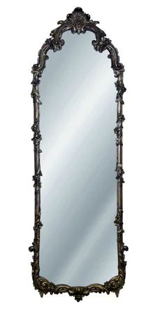 Astoria Grand Groce Accent Mirror | Wayfair Bathroom Vanity With Marble Top, Mirror Resin, Gothic Mirror, Gothic Bedroom, House Dressing, Vanity Wall Mirror, Goth Home, Goth Home Decor, Arch Mirror