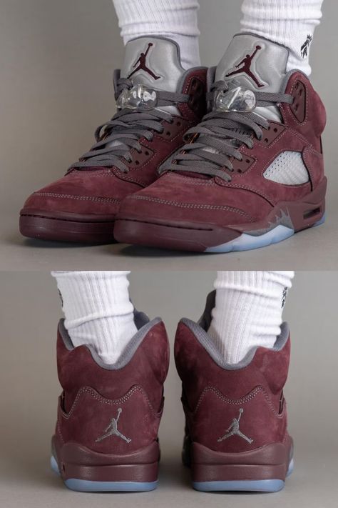 Jordan 5 What The, Jordan 5 Burgundy, Burgundy Jordans, Tenis Nike, Air Jordan Sneakers, Jordan 2, Air Jordan 5, Swag Shoes, Jordan 5