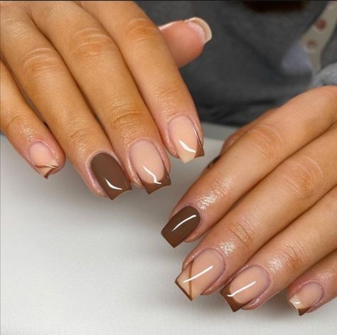 Biab Nail Design Autumn, Pink Gellac, Natural Nails Manicure, Girls Nail Designs, Brown Acrylic Nails, Gel Toe Nails, French Tip Nail Designs, Glamour Nails, Simple Gel Nails