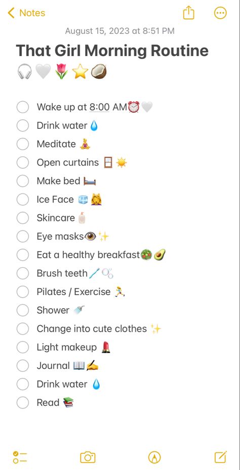 Checklist Morning Routine, Morning Routine List Ideas, Cute Morning Routine List, Girl Routine Ideas, How Many Cups Of Water A Day, Morning Routine Black Teenage Girl, 5 Am That Girl Morning Routine, 9:30 Am Morning Routine, Morning Routine Glow Up