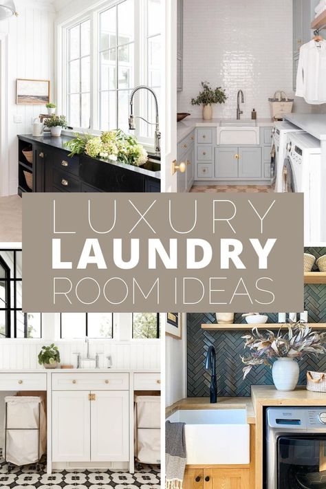 Laundry Room Design Modern Luxury, Dream Laundry Room Luxury, Luxe Laundry Room, Luxe Laundry, Luxury Laundry Room Ideas, Laundry Rooms Ideas, Luxury Laundry Room, White Laundry Room, Elegant Laundry Room