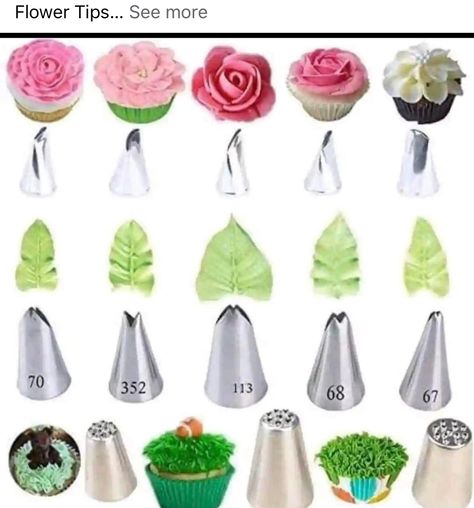 Cupcake Decorating Tips, Cake Decorating Icing, Icing Techniques, Cake Piping, Cake Decorating For Beginners, Cake Decorating Set, Buttercream Cake Decorating, Cupcake Cake Designs, Floral Cupcakes