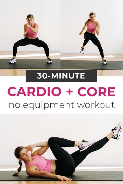 Non Running Cardio, 30 Minute Cardio Workout At Home, No Machine Cardio, Bodyweight Cardio Exercises, Cardio Core Workout At Home, Cardio Core Workout Gym, 45 Minute Workout Home No Equipment, Cardio Abs Workout At Home, Cardio Warmups Before Workout