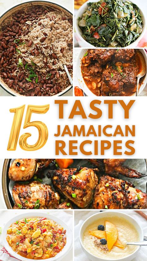 15 Tasty Jamaican Recipes – Treat your tastebuds to an amazing flavor explosion from authentic Jamaican recipes. They are not only budget-friendly, but they are also divinely delicious! Perfect for your family cookout or go-to comfort food. Jamaican Cuisine Recipes, Quick Jamaican Meals, Carribean Dinner Recipes, Carribean Party Food Ideas, Jamaican Food Recipes Authentic, Healthy Jamaican Recipes, Afro Caribbean Food, Jamaican Menu Ideas, Jamaican Entrees