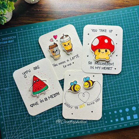 Cute pun cards🫶🏻✨ DM to order! Shipping worldwide🌍 . . . . . . #cardmaking #cardidea #birthdaycardideas #artist #valentinesday #easycrafts #artistsoninstagram #craftideas #easycard #craft #diycard #diy #explore #puncard . [ Card idea, Easy card idea, Birthday card idea , Pun cards ] Handmade Cards Ideas For Friend, Easy To Make Cards Ideas, Cute Gifts Ideas For Best Friends, Drawings For Cards Ideas, Cute Gifting Ideas, Diy For Best Friend Birthday, Birthday Cute Gift Ideas, Friendship Cards Diy Paper Crafts, Cute Cards For Birthday