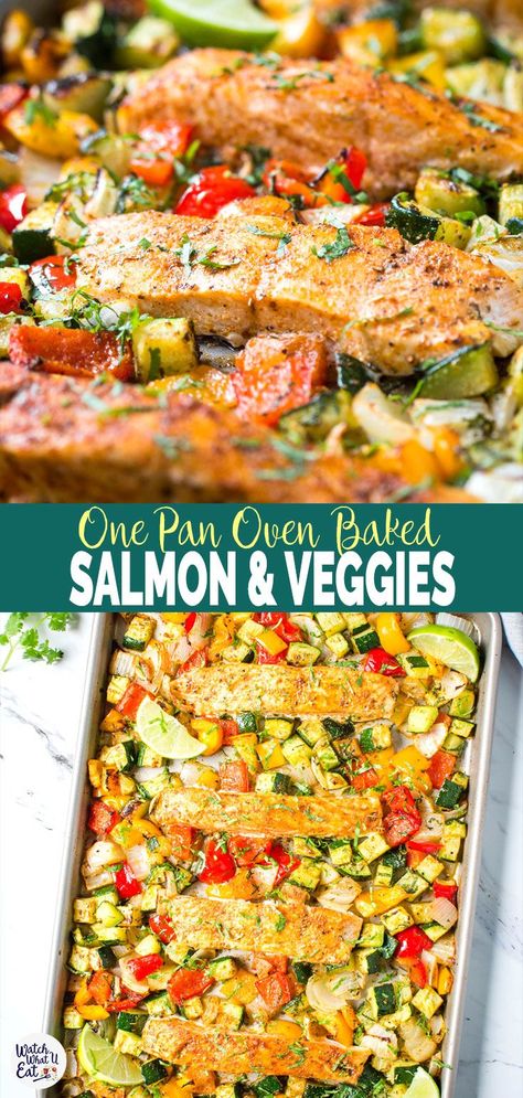 Baked Salmon With Veggies Recipes, Salmon And Mixed Veggies, Salmon Recipes Veggies, Salmon With Zucchini And Squash, Baked Salmon And Zucchini, Oven Roasted Salmon And Veggies, Salmon With Peppers And Onions, 1 Pan Salmon And Veggies, Baked Salmon With Vegetables