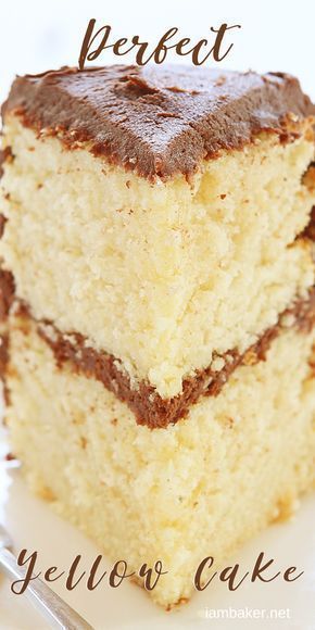 Homemade Yellow Cake, Yellow Cake Recipe, Recipe Cake, Cake Recipes From Scratch, Homemade Cake Recipes, Yellow Cake, Cake Mix Recipes, Yellow Cake Mixes, Savoury Cake