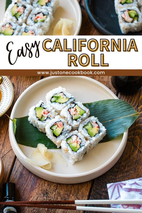 If you love ordering California rolls at suhi resturants, this recipe is for you! Filled with creamy avocado, sweet crabmeat, and crunchy cucumber, the California Roll is a favorite of many! Learn how to make these simple sushi rolls every time at home with my easy recipe! Sushi California Roll Recipe, Homemade California Rolls Sushi Recipes, California Sushi Rolls Recipe, Easy California Roll Recipe, How To Make Sushi Rolls At Home, Easy Cucumber Sushi Rolls, California Hand Roll, Sushi Roll Filling Ideas, California Roll Bake