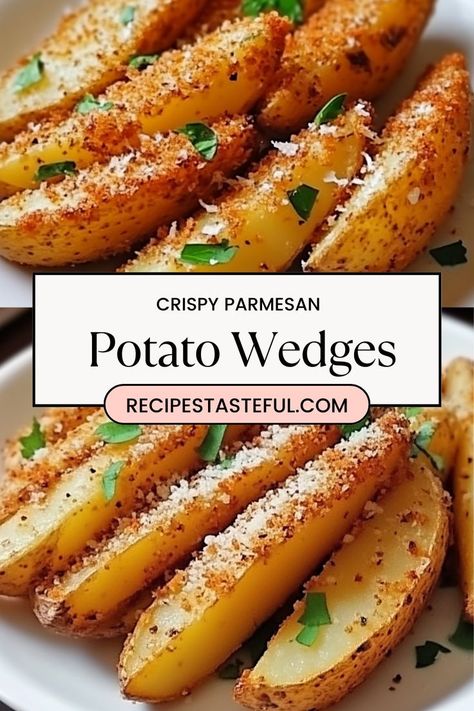 These Crispy Parmesan Potato Wedges are the perfect blend of cheesy and crunchy, making them an irresistible snack or side dish. Baked to golden perfection and seasoned with garlic and smoked paprika, they are sure to please any crowd! Garlic Potato Wedges, Parmesan Potato Wedges, Crispy Parmesan Potatoes, Parmesan Potato, Cheesesteak Sliders, Garlic Parmesan Potatoes, Crunchy Potatoes, Potato Wedges Baked, Parmesan Potatoes