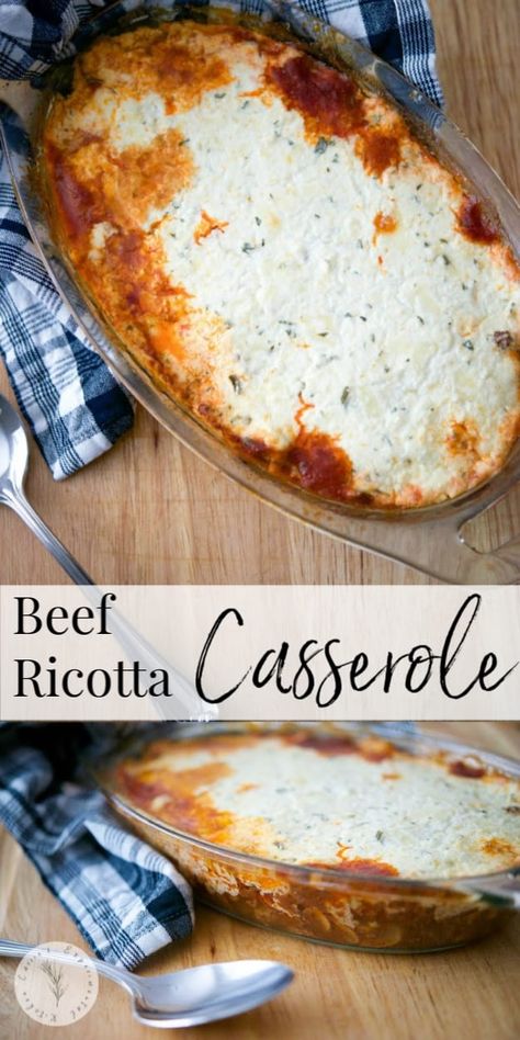 Easy Keto Dinners With Ground Beef, Quick Keto Supper Ideas, Keto Lean Ground Beef Recipes, Ground Beef With Ricotta Cheese, Ricotta Bake Bariatric With Meat, Keto Ground Beef Lunch Recipes, Ricotta Cheese Casserole Recipes, Beef Ricotta Casserole, Ricotta And Ground Beef Recipes