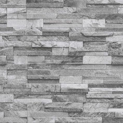 Stone Wall Cladding Texture, Grey Stone Wall Texture, Stone Cladding Texture, Faux Brick Wallpaper, Cladding Texture, White Brick Wallpaper, Grey Stone Wall, Brick Effect Wallpaper, Grey Wall Tiles