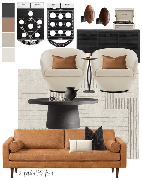 Shop POLY & BARK Cognac Tan Brown … and other curated products on LTK, the easiest way to shop everything from your favorite creators. Masculine Man Cave, Masculine Decor Living Room, Target Bedroom Decor, Man Cave Decor Ideas, Football Theme Bedroom, Hangout Room Ideas, Teen Hangout Room, Classy Man Cave, Masculine Man