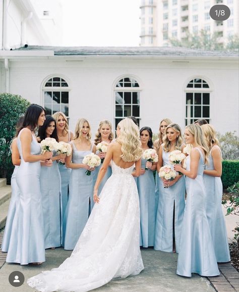 Romantic Blue Bridesmaid Dress, Blue Hydrangea Wedding Bridesmaid, Elegant Bridesmaid Dresses Blue, Bridesmaid Dress Fabric Types, Light Blue Wedding Theme Bridesmaid Dress, Wedding Themes Light Blue, Wedding Venues Light Blue, Wedding Bridesmaid Dresses Light Blue, Light Blue Wedding Accents