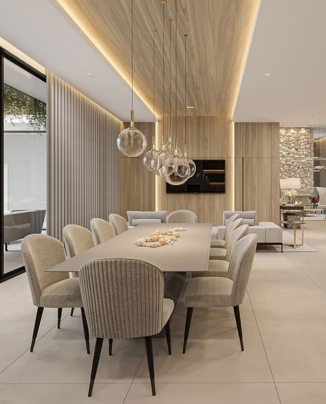 Dining Room Design Luxury, Dynamic Wallpaper, Dinning Room Design, Dining Room Interiors, Luxury Dining Room, Mansion Interior, Home Design Living Room, Super Yachts, Luxury Dining