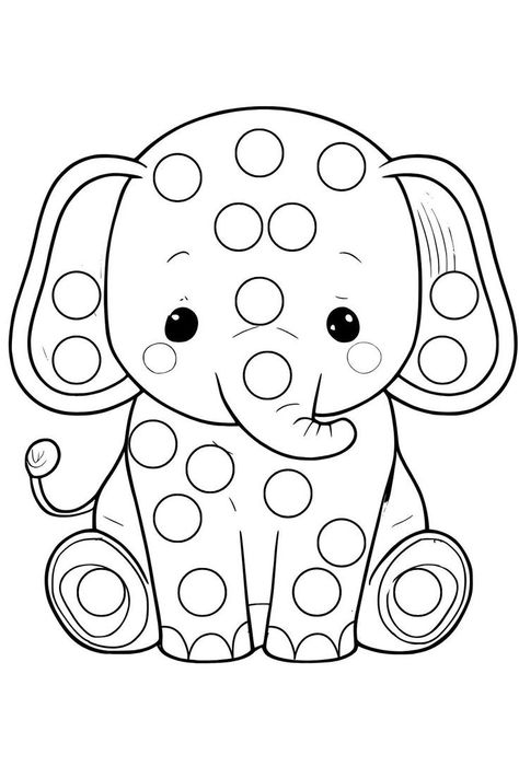 Wild Animals Activities For Toddlers, Free Dot Marker Printables, Dot Activity Printables Free, Dot Coloring Pages Free Printable, Preschool Corner, Marker Coloring Pages, Summer School Crafts, Dot Marker Printables, Zoo Crafts