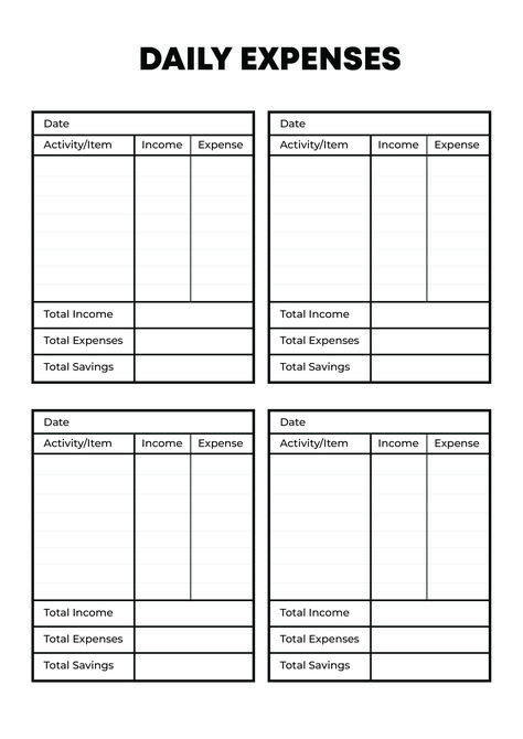 Here’s your indispensable financial tracking tool, a.k.a., our Daily Expenses Planner! Record each date, activity, income, and expense with meticulous detail. Witness the prowess of well-organized finances as you observe real-time total income, total expenses, and total savings calculations. Take charge of your financial journey and download ‘Daily Finance’ from www.theprintables.in to experience the power of effective financial management. Income Outcome Planner, Business Income And Expense Sheet, Daily Expenses Template, Daily Budget Planner, Bullet Journal Finance Tracker, Product Pricing Worksheet, Date Activity, Organized Finances, Financial Checklist