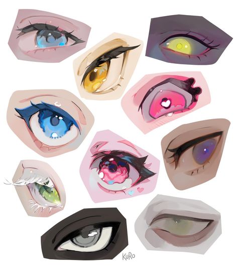 Anime Eye Styles, Eye Styles, All Spiderman, Eye Drawing Tutorials, Anime Eye Drawing, Anime Eyes, Anatomy Art, 영감을 주는 캐릭터, Art Tutorials Drawing