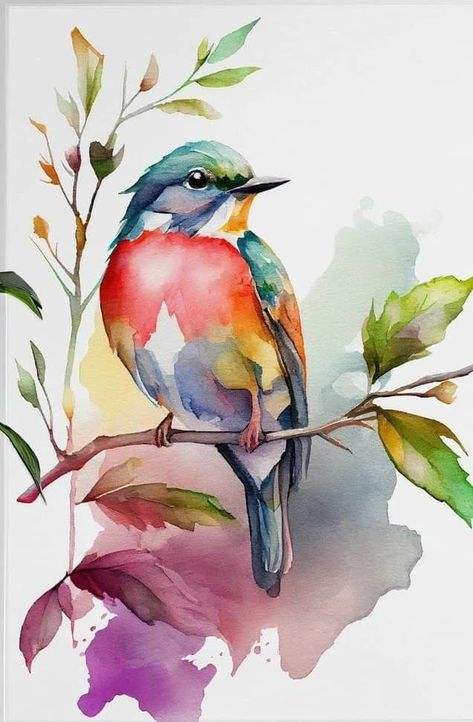 Bird Watercolor Art, Dutch Still Life, Watercolor Paintings Nature, Bird Watercolor Paintings, Still Life Paintings, Watercolor Paintings For Beginners, Diy Watercolor Painting, Life Paintings, Minimalist Tattoos