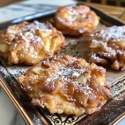 Backed Apple Fritters, Baked Apple Fritters Cooktop Cove, Apple Fritter Bake Recipe, Mini Apple Fritters Recipe, Pillsbury Biscuit Apple Fritters, Apple Fritter Scones, Baked Sourdough Apple Fritters, Easy Baked Apple Fritters, Apple Fritters Yeast Dough