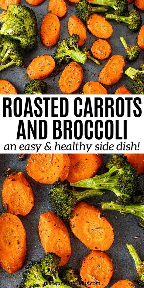 Roasted Carrots and Broccoli make the perfect pair! The sweetness of roasted carrots and the nuttiness of roasted broccoli, both dressed in a simple seasoning, come together for a healthy side dish you'll make time and time again. Roasted Carrots Side Dish, Broiled Carrots, Best Cooked Carrots, Broccoli And Carrots, Baked Carrots And Broccoli, Carrots And Broccoli Recipes, Easy Broccoli Side Dish, Broccoli And Carrots Side Dishes, Baked Vegetables Roasted Veggies