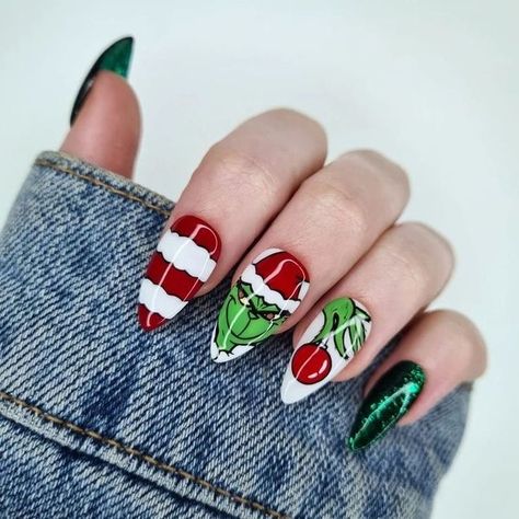 Green Christmas Nails Ideas,Red Christmas Nails Ideas ,Red and Green Christmas Nails Ideas,Blue Christmas Nails Ideas,White Christmas Nails Ideas Grinch Nails Acrylic, Grinch Nail Ideas, Grinch Nails Designs, Whoville Sign, Grinch Christmas Nails, Grinch Nail Art, Hoilday Nails, Christmas Nail Designs Acrylic, Grinch Nails