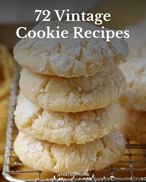 Taste of Home Classic Cookies Recipes, Grandmas Recipes, Vintage Cookies, Classic Cookies, Taste Of Home, Holiday Cookies, Recipe Box, Just Desserts, Cookie Recipes