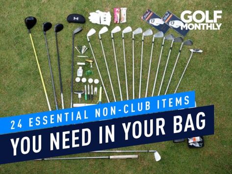 Whats In My Golf Bag, Golf Essentials, Golf Stuff, Golf Accessories For Men, Golf Practice At Home, What To Put In Your Golf Bag, Golf Bag Organization, Golf Bag Essentials, Golf Bag Setup