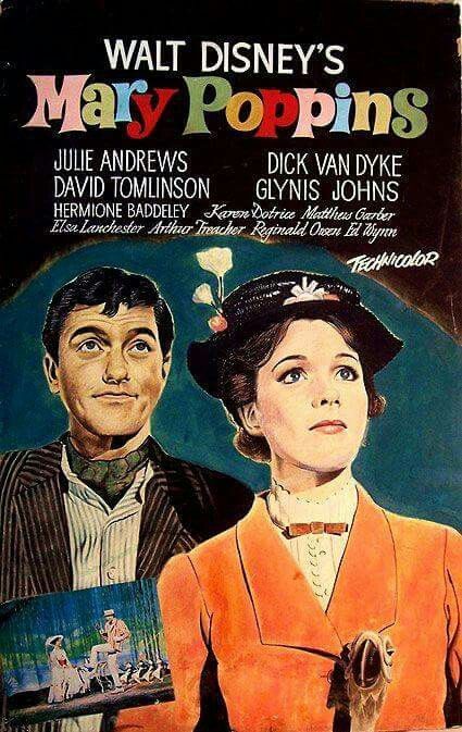 *BERT & MARY ~ Mary Poppins, 1964 Mary Poppins Movie, Foto Muro Collage, Mary Poppins 1964, Vintage Films, Old Movie Poster, George Peppard, Blake Edwards, Disney Movie Posters, Old Movie Posters