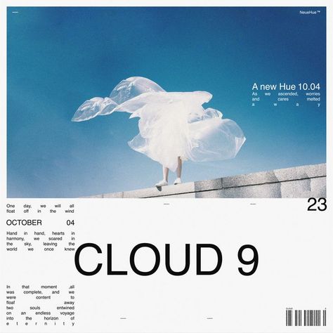 CLOUD 9 - Conceptual Graphic Design Poster by NHU Sky Poster Design, Cloud Poster Design, Clouds Graphic Design, Cloud Graphic Design, Sky Graphic Design, Clouds Graphic, Cloud Poster, Cloud Graphic, Oort Cloud