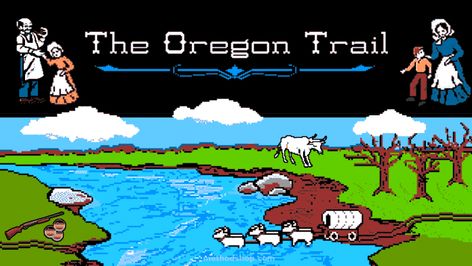 oregon trail Oregon Trail Pioneers, Oregon Trail Game, Free Pc Games Download, Apple Ii, School Computers, The Oregon Trail, Shingle Colors, Free Pc Games, Pc Games Download