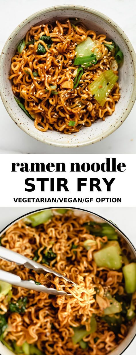 Ramen Noodle Stir Fry, Ramen Stir Fry, Noodle Stir Fry, Ramen Noodle, Tasty Vegetarian Recipes, Vegetarian Recipes Dinner, Vegetarian Dinner, Vegetarian Recipes Healthy, Meatless Monday