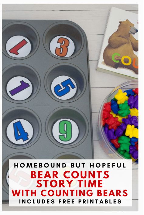 Story time can be a great time to reinforce basic foundation skills with your preschooler. Check out this fun story time that pairs Counting Bears with Karma Wilson's 'Bear' series to help teach colors and numbers. #countingbears #storytime #beyondthebook #freeprintables #learnathome #karmawilson #bearseescolors #bearcounts #picturebooks #kidlit Literacy Preschool, Teach Colors, Counting Bears, Preschool Counting, Fall Math, Prek Math, Math Counting, Numbers Preschool, Counting Activities