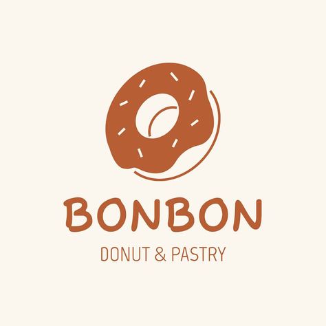 Donut shop editable logo, line art design | premium image by rawpixel.com / Ning Donuts Logo Design, Donut Shop Logo, Bagel Logo, Donuts Logo, Bagel Bakery, Bakery Icon, Donut Logo, Logo Line Art, Edit Logo